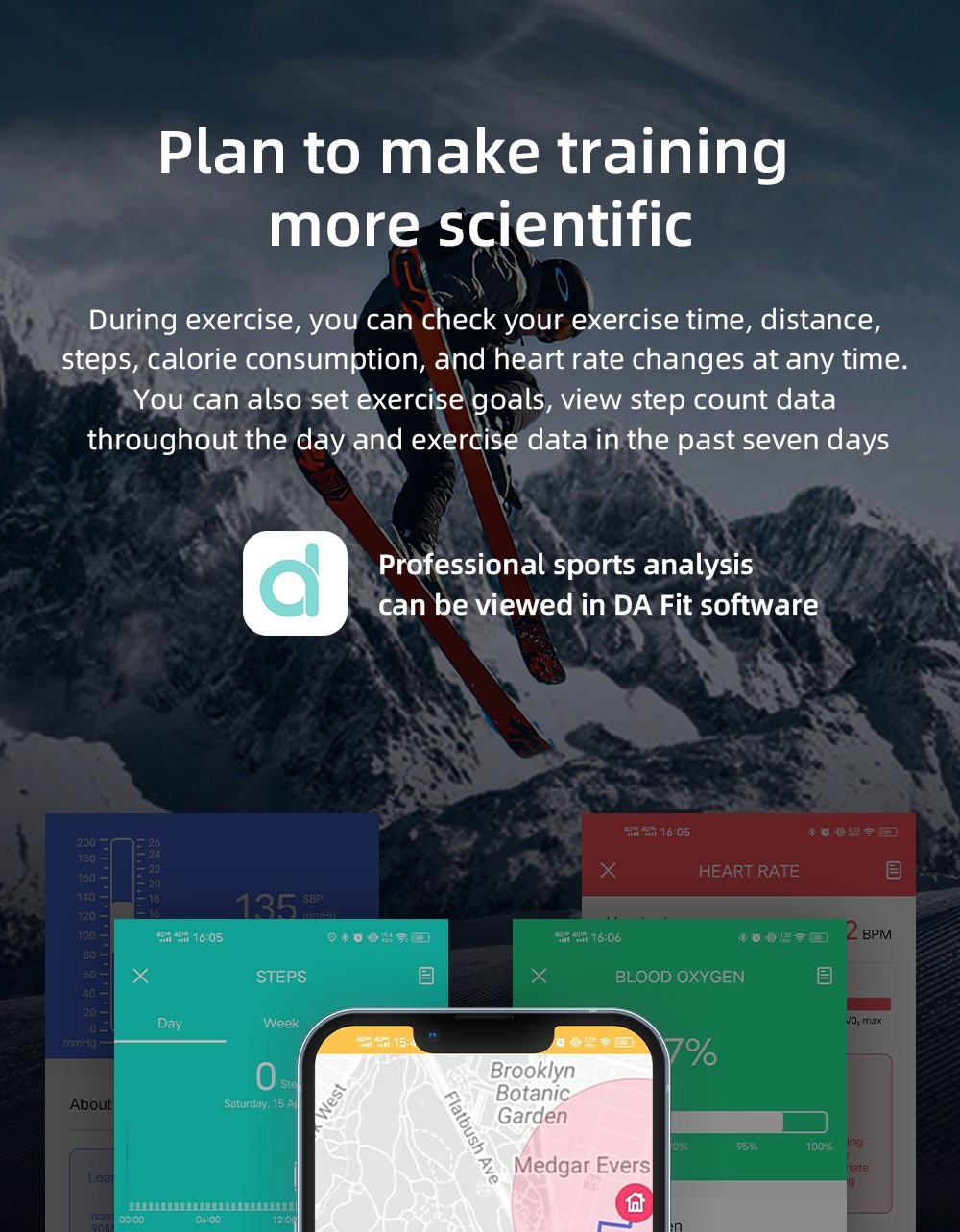 LOKMAT ATTACK Pro Smartwatch 1.32in TFT LCD Screen Bluetooth 5.1 IP68 Waterproof HR & BP Monitor, Fitness Tracker - Green