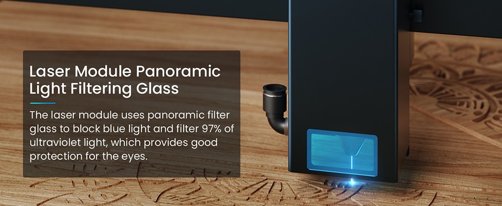 Longer Laser B1 20W Laser Engraver Cutter, 4-core Laser Head, 450 x 440mm Engraving Area - US