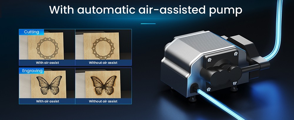 Longer Laser B1 20W Laser Engraver Cutter, 4-core Laser Head, 450 x 440mm Engraving Area - US