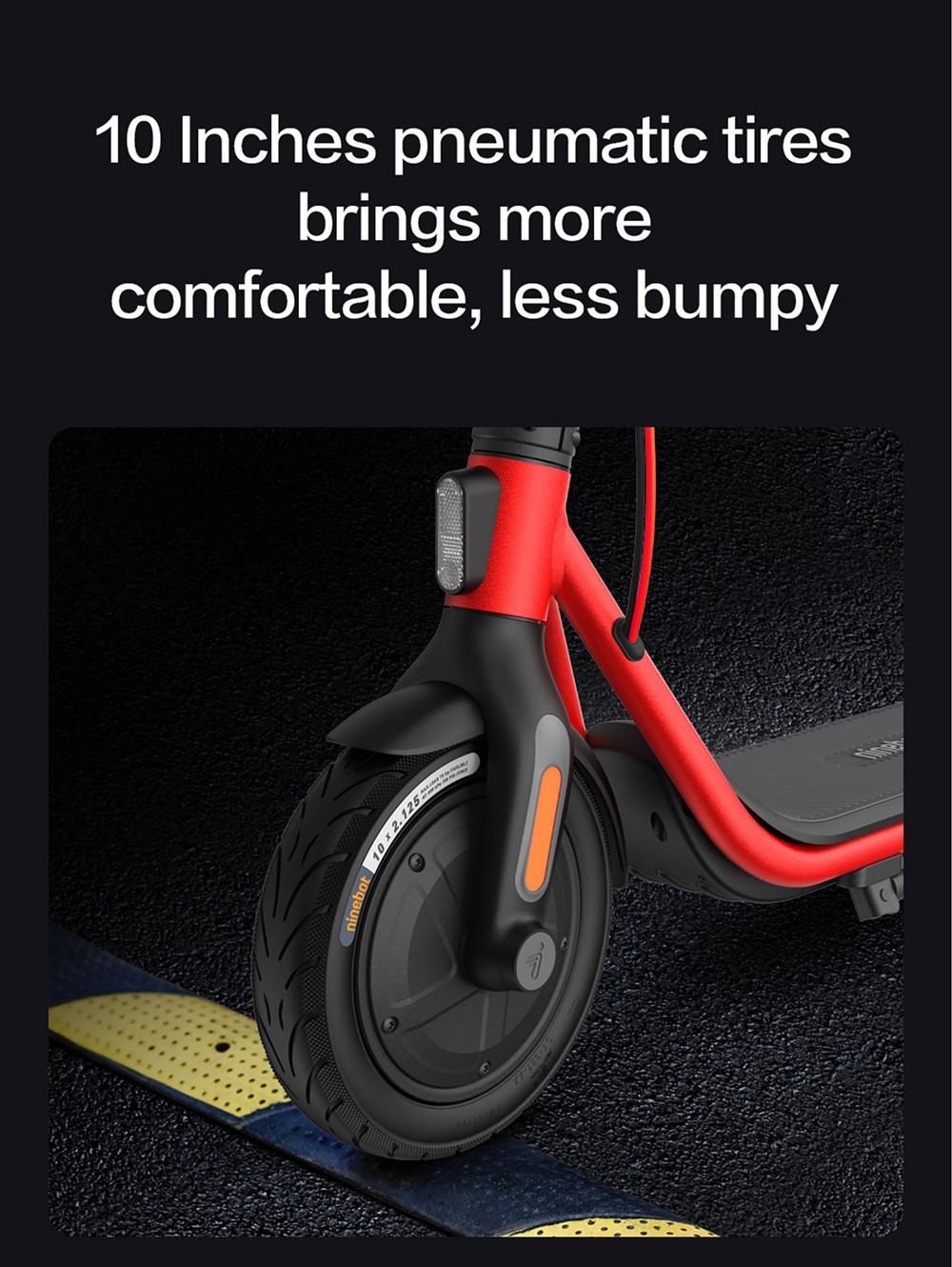 Ninebot D28E Electric Scooter Foldable 10in Tires 300W Hub Motor 25km/h Max Speed 36V 7.6Ah Battery 28km Range