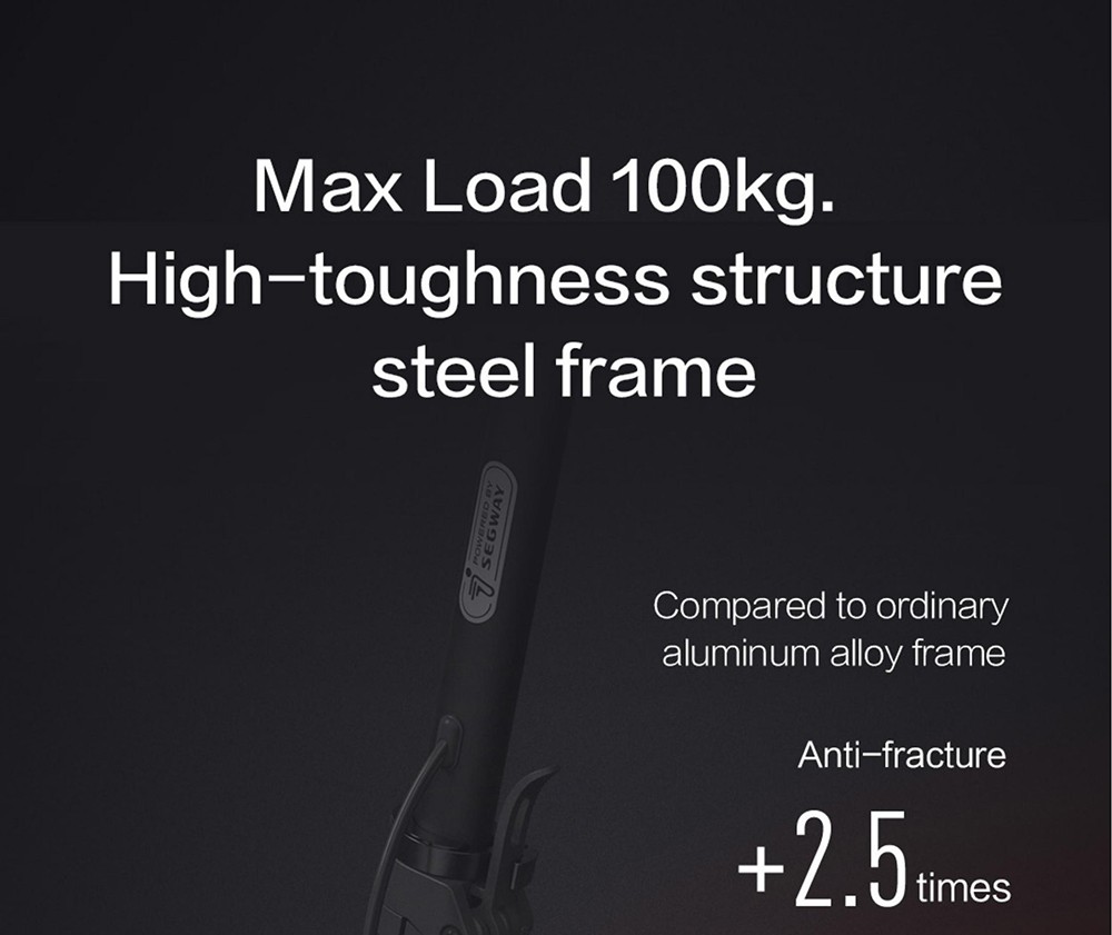 Ninebot D28E Electric Scooter Foldable 10in Tires 300W Hub Motor 25km/h Max Speed 36V 7.6Ah Battery 28km Range