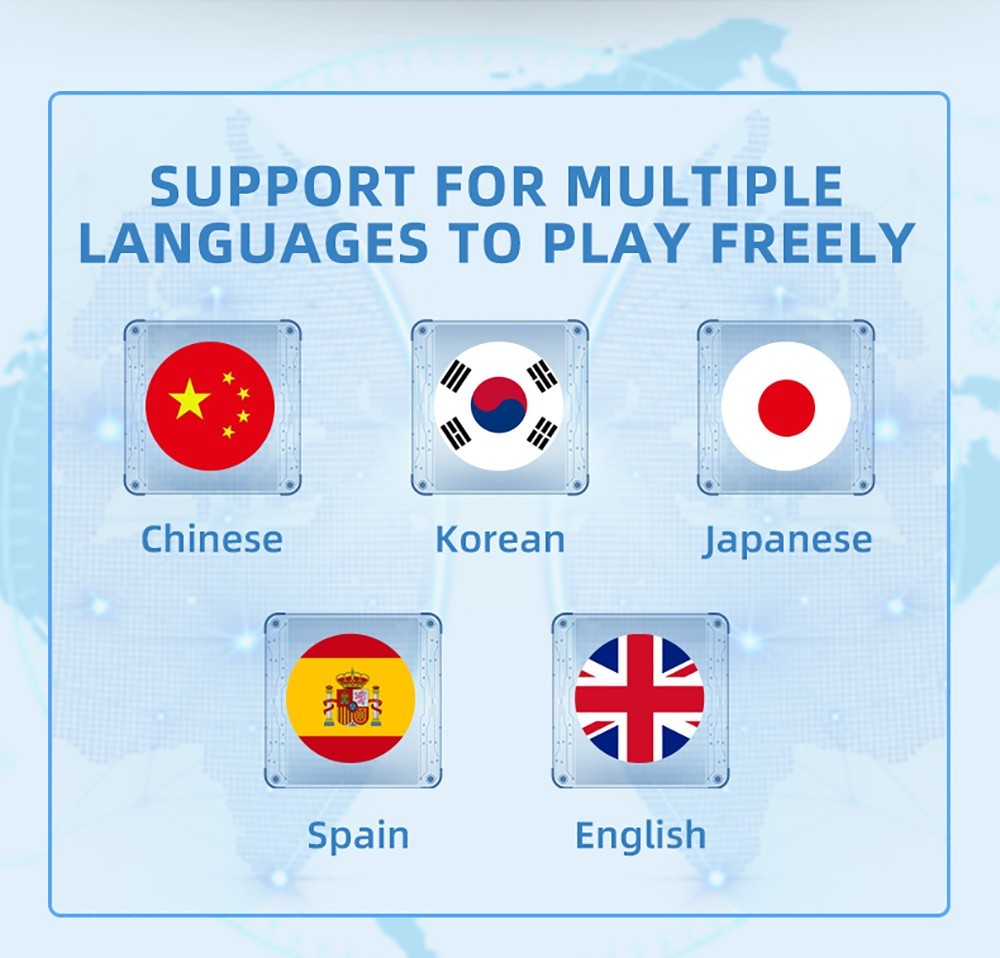 Powkiddy X55 16GB+256GB Handheld Game Console, 8000+ Games, 5.5'' IPS Screen RK3566 Chip, 4000mAh Battery, Support CPS/FBA/FC/GB/GBA/GBC/NEOGEO/SFC/MD/PS/N64 - Blue