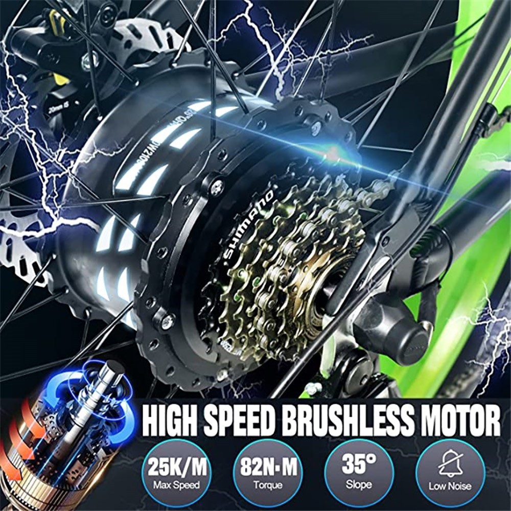 SMLRO XDC600 Electric Bike 26*4.0in All Terrain Fat Tires 1000W*2 Motors 55 km/h Max Speed 48V 22.4Ah Battery 140km Range