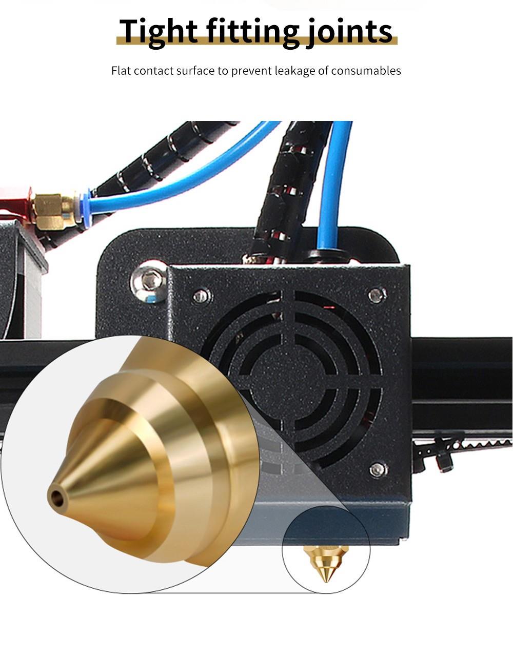 10pcs TWO TREES High-speed Nozzle for Creality Ender 7 (0.4mm Brass 2pcs, 0.6mm Brass 2pcs, 0.8mm Brass 2pcs, 0.6mm Chromium Zirconium Copper 2pcs, 0.8mm Chromium Zirconium Copper 2pcs)