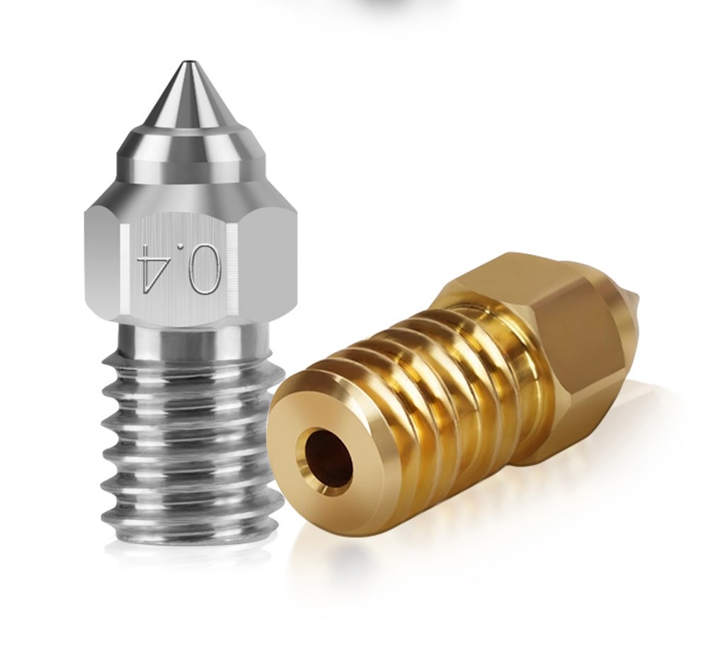 10pcs TWO TREES High-speed Nozzle for Creality Ender 7 (0.4mm Brass 2pcs, 0.6mm Brass 2pcs, 0.8mm Brass 2pcs, 0.6mm Chromium Zirconium Copper 2pcs, 0.8mm Chromium Zirconium Copper 2pcs)