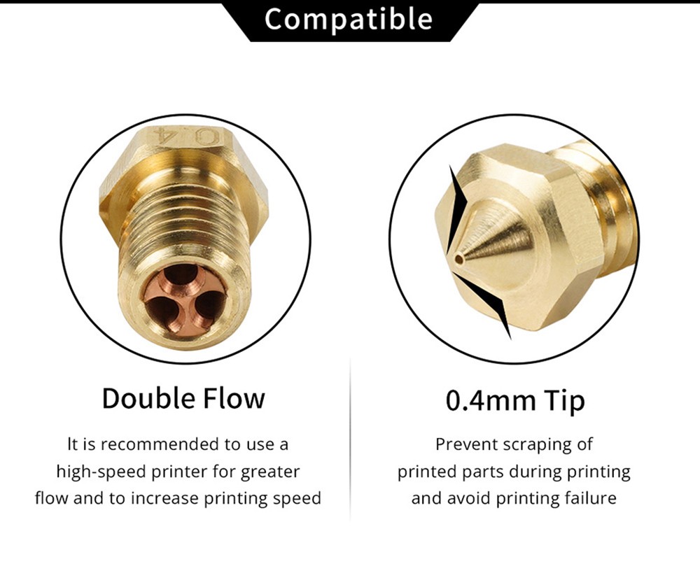 TWO TREES 0.6mm E3D V6 CHT Nozzle