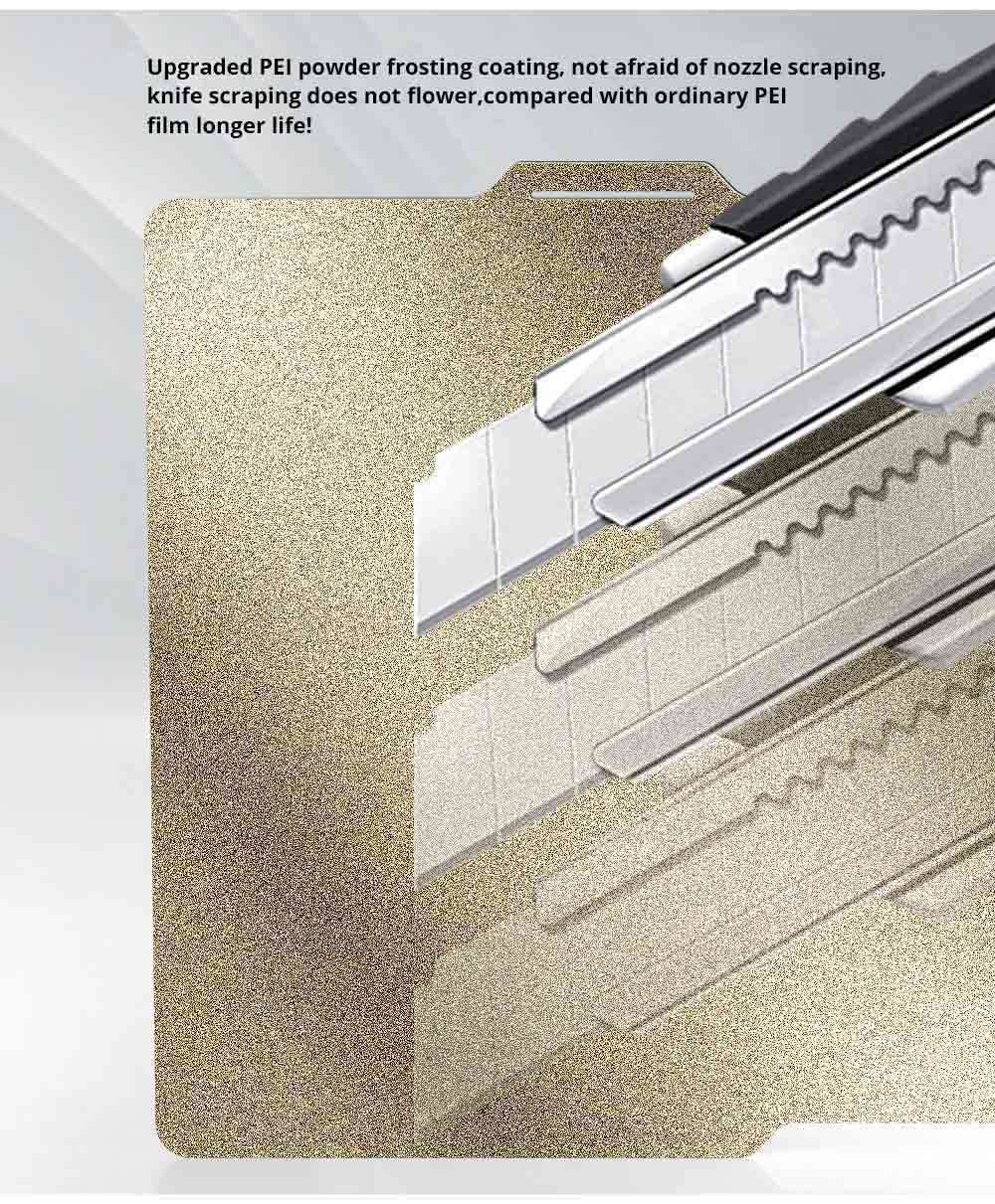 TWO TREES 257*257mm Double-Sided Textured PEI Spring Steel Sheet with Magnetic Base for Bambu Lab X1 / P1P