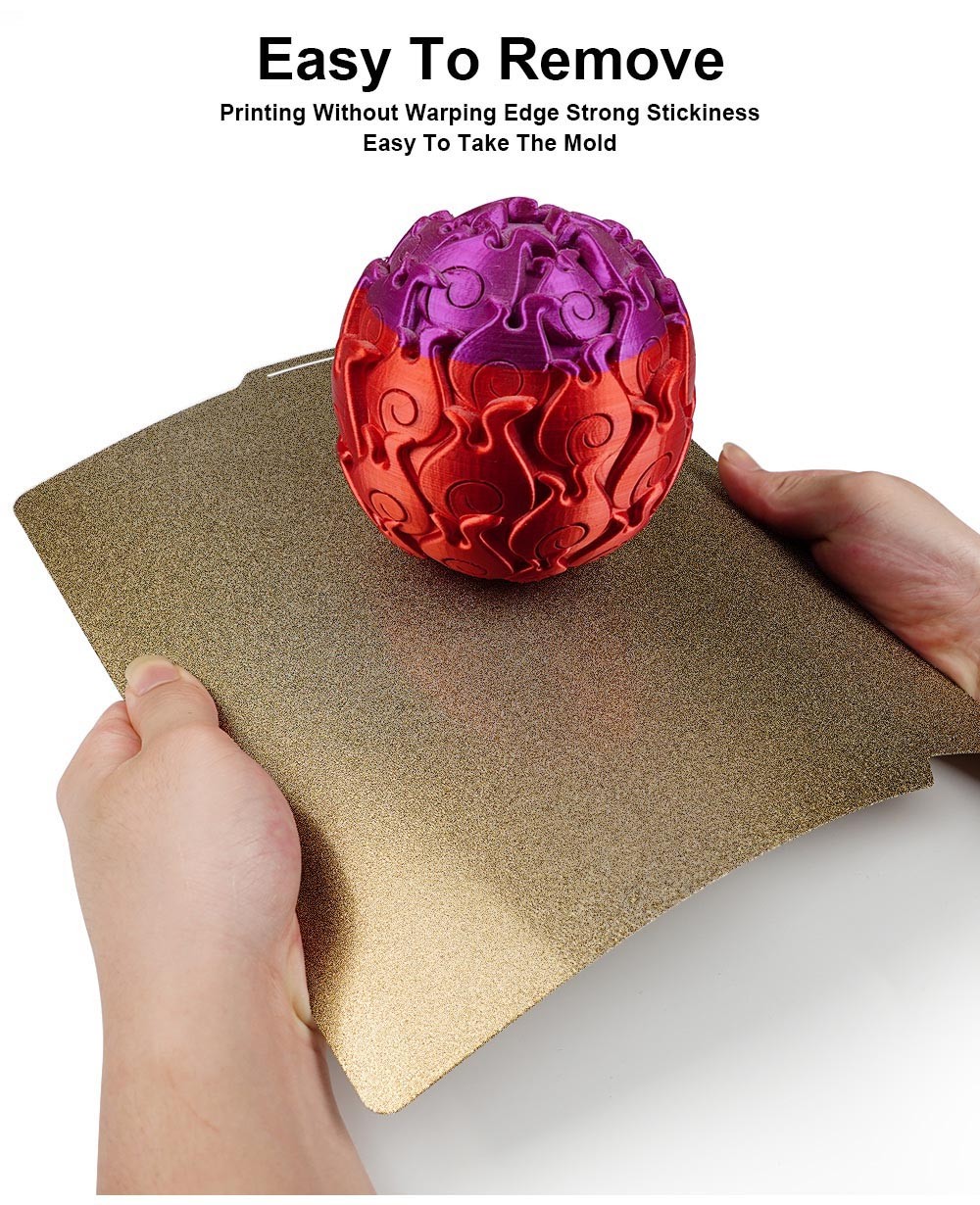 TWO TREES 257*257mm Double-Sided Textured PEI Spring Steel Sheet with Magnetic Base for Bambu Lab X1 / P1P