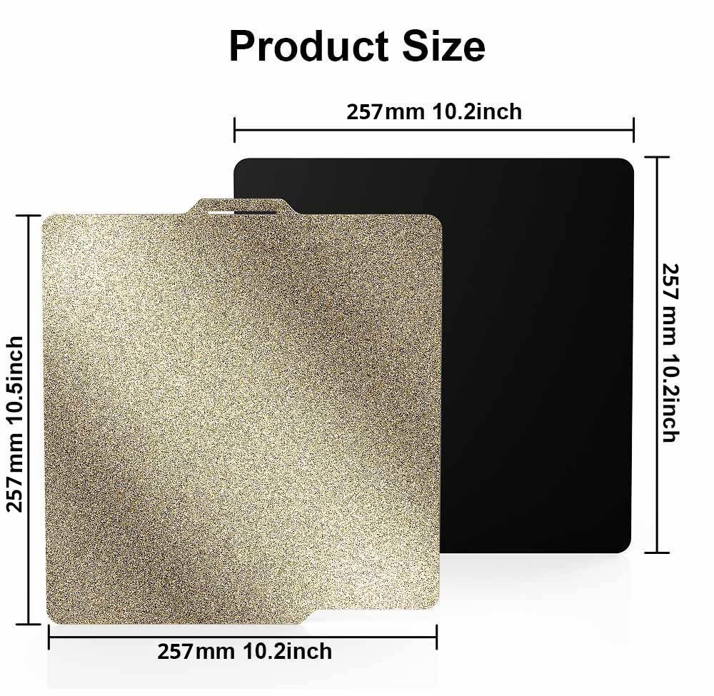 TWO TREES 257*257mm Double-Sided Textured PEI Spring Steel Sheet with Magnetic Base for Bambu Lab X1 / P1P