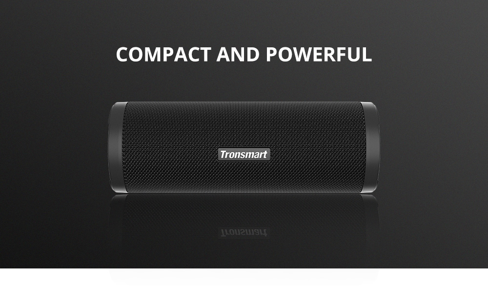 Refurbished Tronsmart Force2 SoundPulse Portable Bluetooth Speaker with IPX7 Waterproof, 30W Max Output - Black