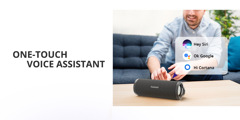 Refurbished Tronsmart Force2 SoundPulse Portable Bluetooth Speaker with IPX7 Waterproof, 30W Max Output - Black