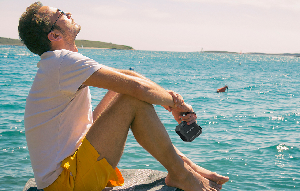 Refurbished Tronsmart Element Groove (Force Mini) Bluetooth 5.0 Speaker with IPX7 Waterproof, Superior Bass, 24-Hour Playtime -Black