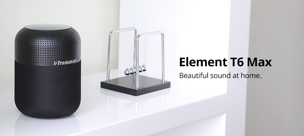 Refurbished Tronsmart Element T6 Max 60W Max Bluetooth 5.0 Home Speaker with Deep Bass, Clear Audio, 20H Playtime, IPX5, NFC
