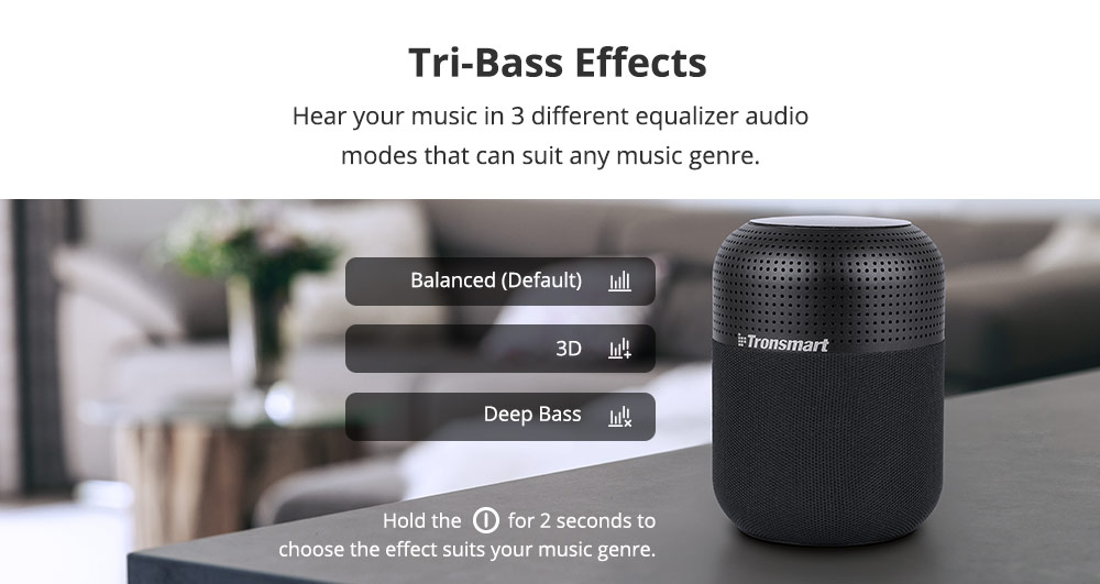 Refurbished Tronsmart Element T6 Max 60W Max Bluetooth 5.0 Home Speaker with Deep Bass, Clear Audio, 20H Playtime, IPX5, NFC