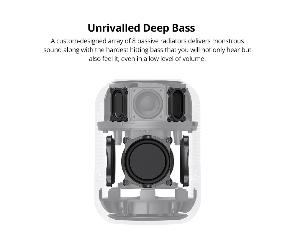 Refurbished Tronsmart Element T6 Max 60W Max Bluetooth 5.0 Home Speaker with Deep Bass, Clear Audio, 20H Playtime, IPX5, NFC