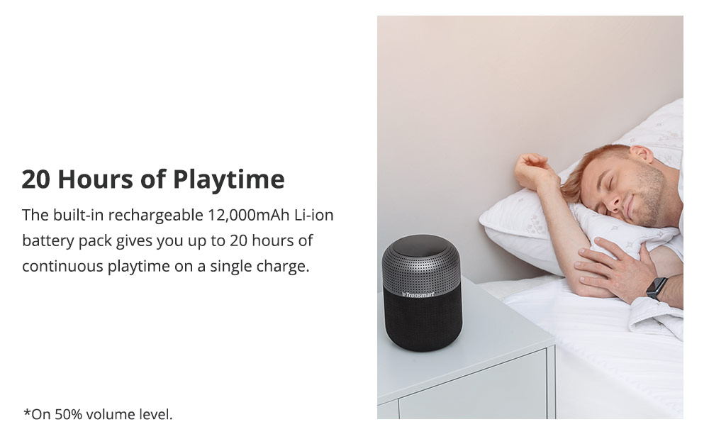 Refurbished Tronsmart Element T6 Max 60W Max Bluetooth 5.0 Home Speaker with Deep Bass, Clear Audio, 20H Playtime, IPX5, NFC