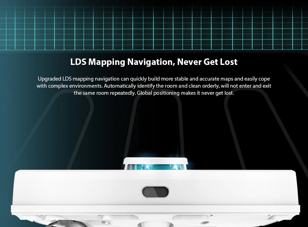 Refurbished VIOMI SE Vacuum Cleaner 2200Pa LDS Intelligent Electric Control Tank EU Plug Save 5 Maps 7 An Appointment - White