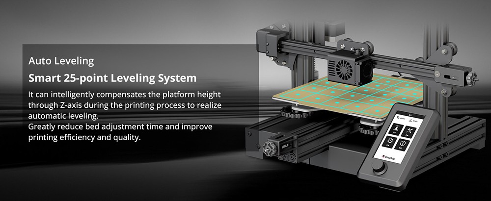 Voxelab Aquila X3 3D Printer, Auto Leveling, Max 200mm/s Printing Speed, Filament Auto Feeding, Resume Printing, PEI Magnetic Build Plate, N32 Silent Motherboard, Open Source, 220*220*250mm