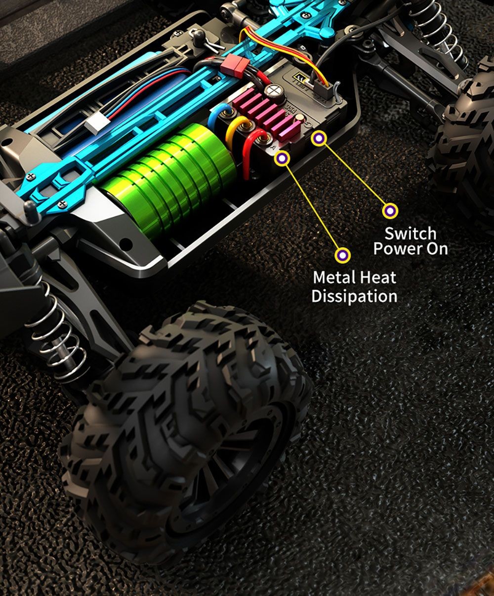 ZLL SG116 PRO RC Car RC390 High-speed Carbon Brush Motor 40km/h Max Speed - 1 Battery