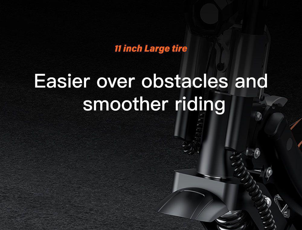 G63 Electric Scooter 11 Inch Pneumatic Off-road Tires 1200W*2 Dual Motors 48V 20Ah Battery 34.2MPH Max Speed 31Miles Range Tuya APP Control Removable Battery Black