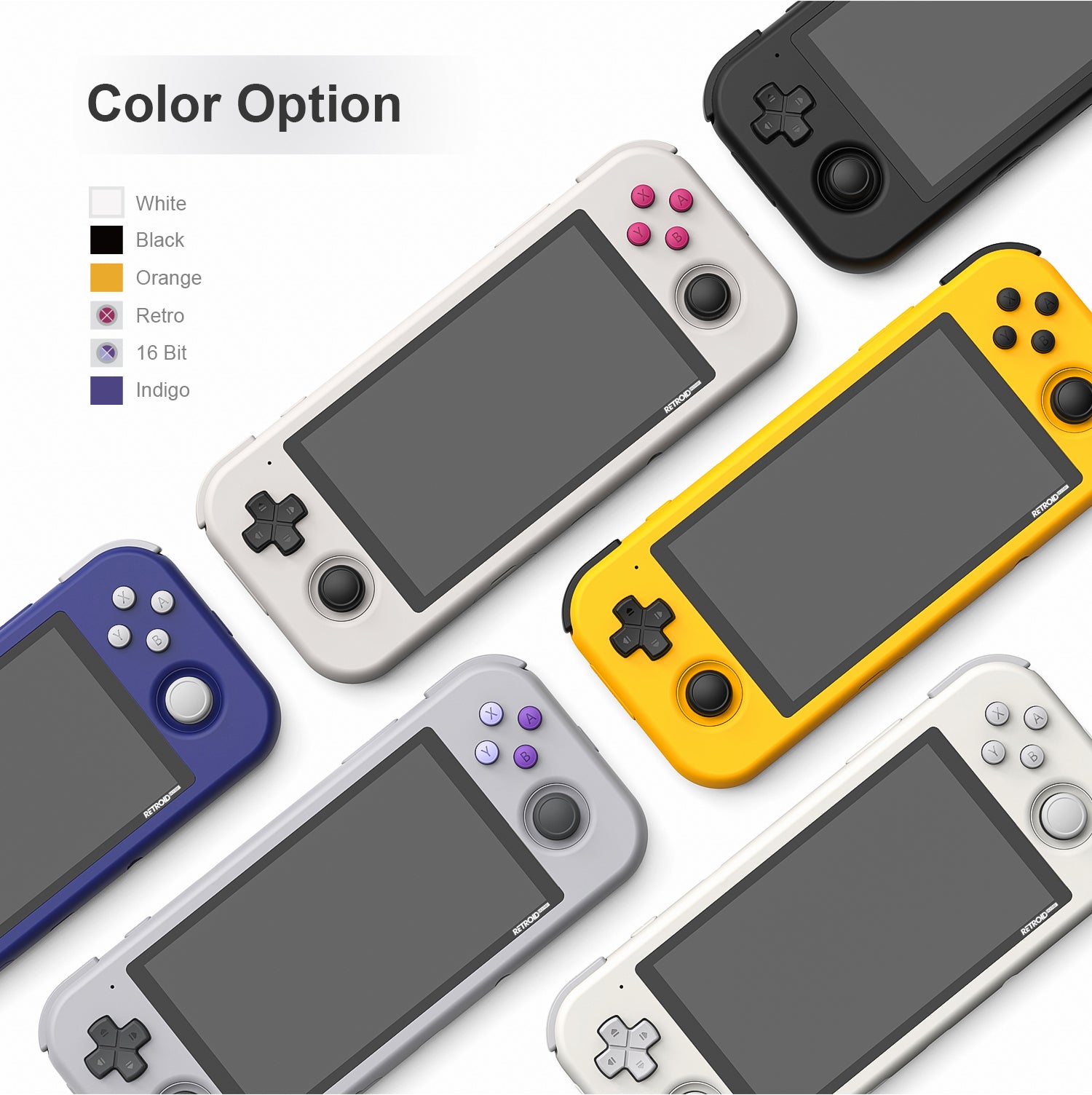 Retroid Pocket 3 Android 11 Game Console, 4.7'' IPS Touch Screen, 3GB RAM 32GB eMMC, WiFi Bluetooth - Yellow