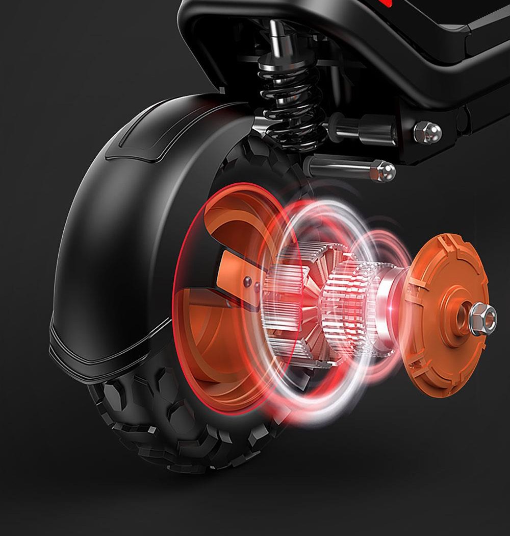 G63 Electric Scooter 11 Inch Pneumatic Off-road Tires 1200W*2 Dual Motors 48V 20Ah Battery 34.2MPH Max Speed 31Miles Range Tuya APP Control Removable Battery Black