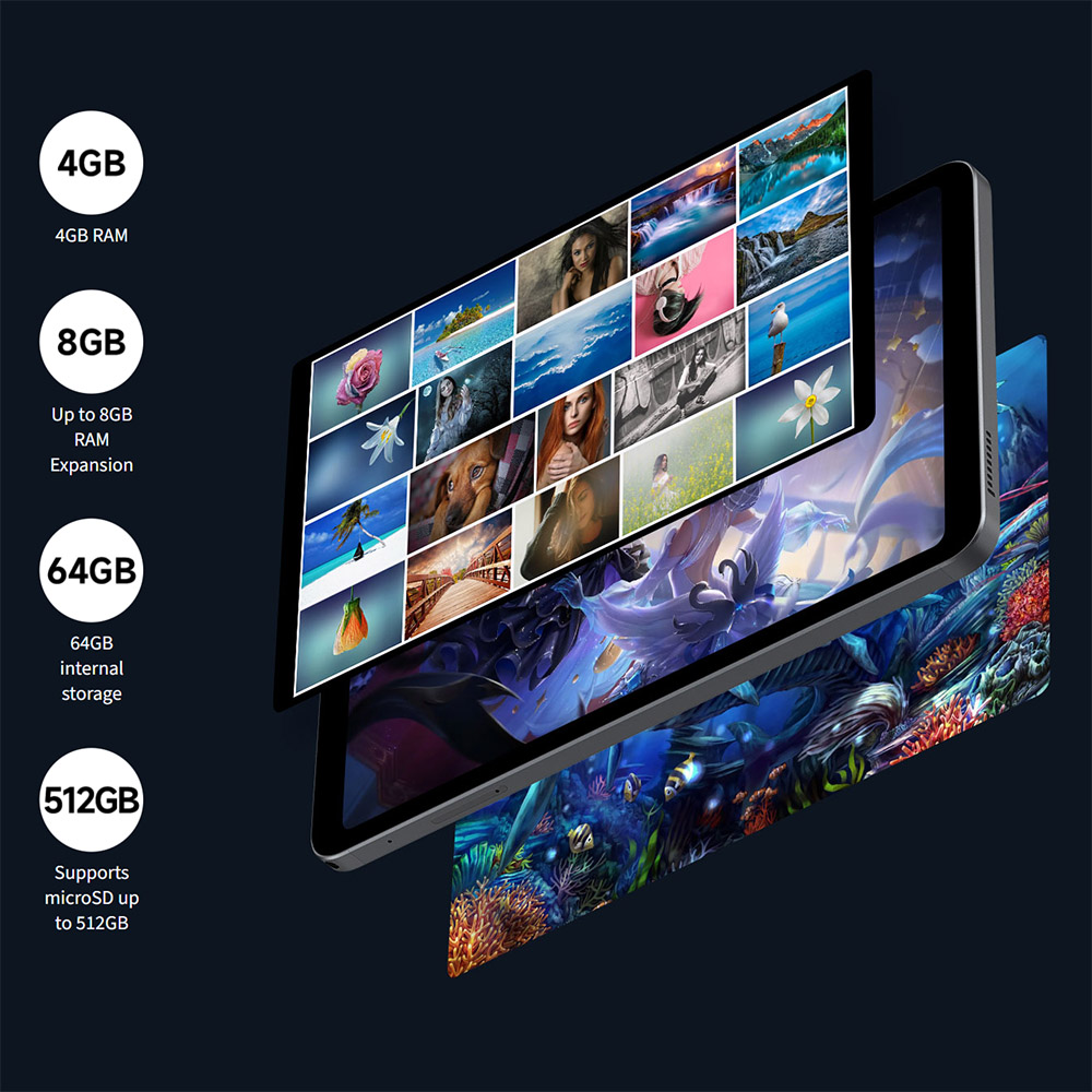 ALLDOCUBE iPlay 50 Mini Tablet, 8.4 inch 1920x1200 InCell Widewine L1 1080P, Unisoc T606 1.6GHz, 4GB+64GB, 8GB Virtual RAM, Dual SIM 4G LTE, 2.4/5GHz Wi-Fi BT5.0 GPS/Galileo/Glonass, Type-C Android 13