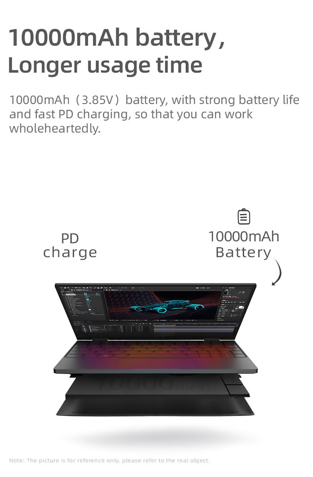 One Netbook 4S Platinum 2 in 1 Laptop Intel Core i3-1110G4 Processor, 16GB LPDDR5 1TB ROM 10.1'' 2.5K LTPS Full Display - EU Plug