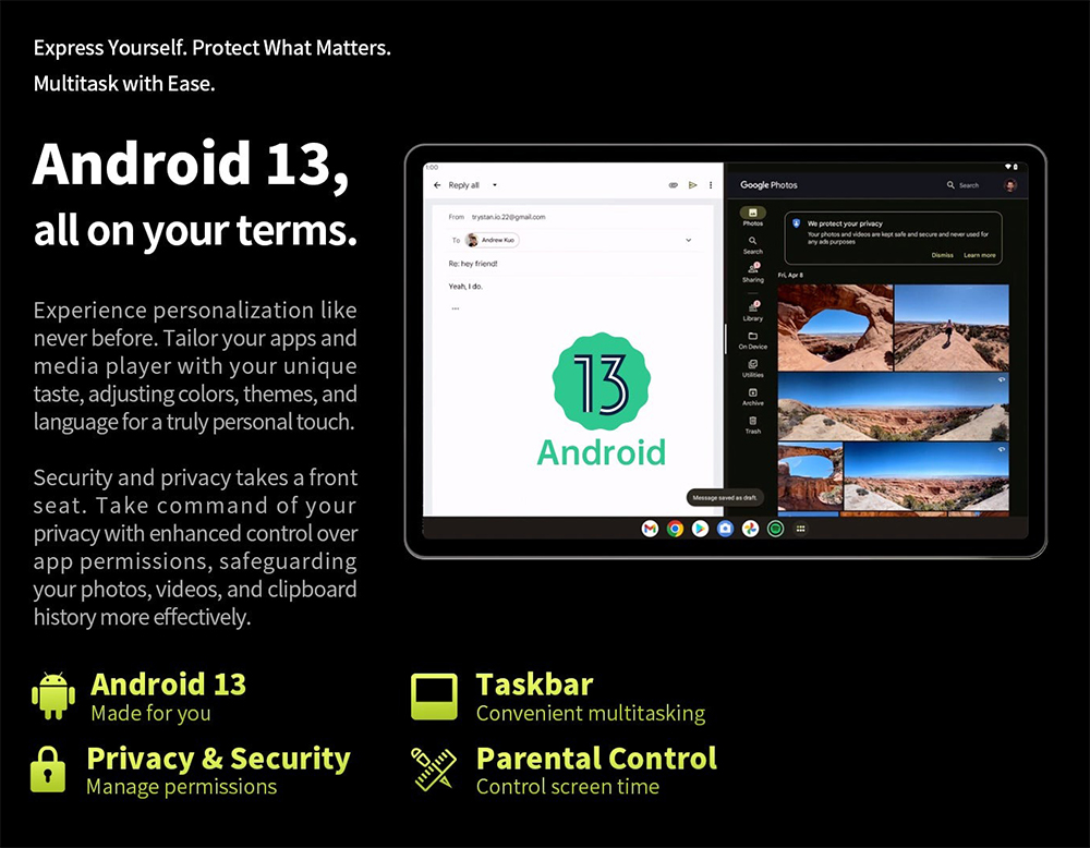 Teclast T50 Pro Android 13 Tablet, MTK Helio G99 8-Core 2.2GHz, 11