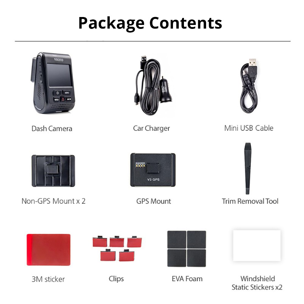 VIOFO A119 V3 with GPS 2K 2560*1600P 30FPS QUAD HD+ Car Dash Cam
