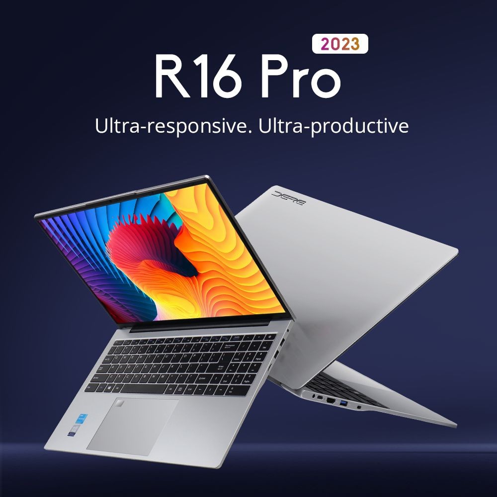 DERE R16 Pro 16in Laptop Intel Celeron N95 up to 3.4Ghz 2.5K IPS Full HD 12GB DDR5 512GB SSD Windows 11 Home