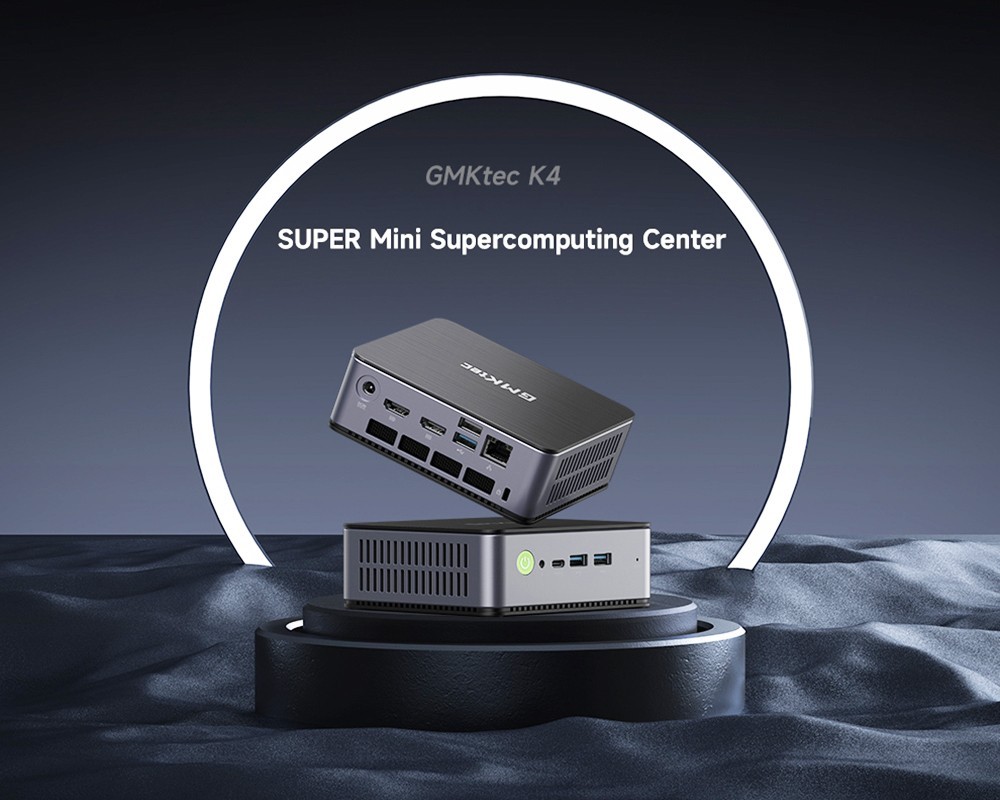 GMK K4 Mini PC AMD Ryzen 9 7940HS, 32GB DDR5 1TB SSD, Windows 11 Pro, Windows 11 Pro, WiFi 6, 4K Output - EU