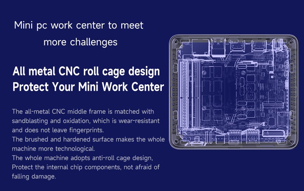 GMK K4 Mini PC AMD Ryzen 9 7940HS, 32GB DDR5 1TB SSD, Windows 11 Pro, Windows 11 Pro, WiFi 6, 4K Output - EU