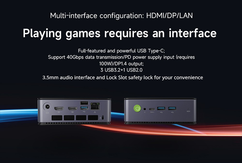 GMK K4 Mini PC AMD Ryzen 9 7940HS, 32GB DDR5 1TB SSD, Windows 11 Pro, Windows 11 Pro, WiFi 6, 4K Output - EU