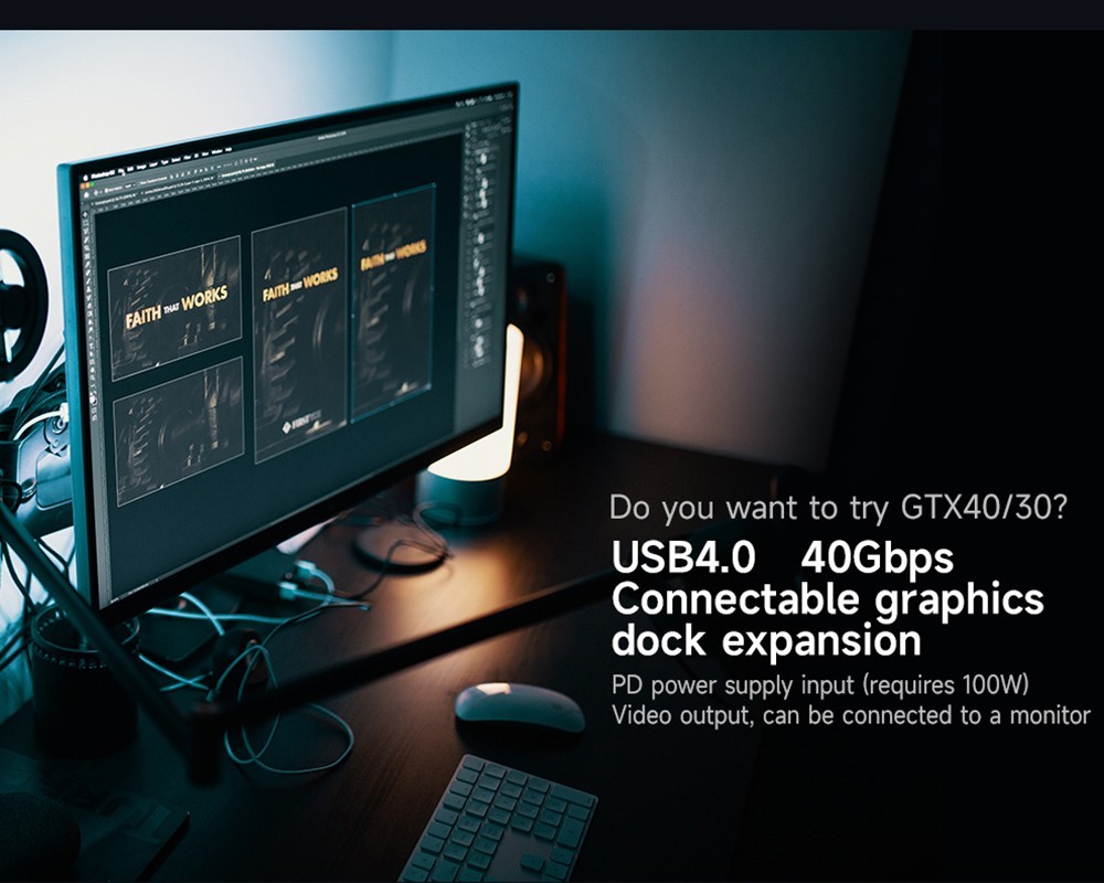 GMK K4 Mini PC AMD Ryzen 9 7940HS, 32GB DDR5 1TB SSD, Windows 11 Pro, Windows 11 Pro, WiFi 6, 4K Output - EU