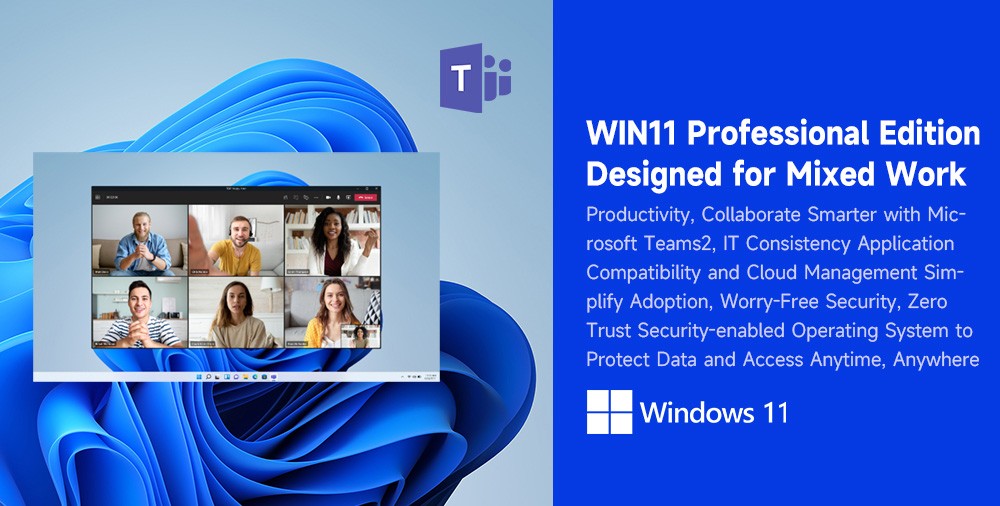 GMK M2 Mini PC 11th Generation Intel Core i7-11390H, 16GB DDR4 512GB SSD, Windows 11 Pro, WiFi 6, 4K Output - EU