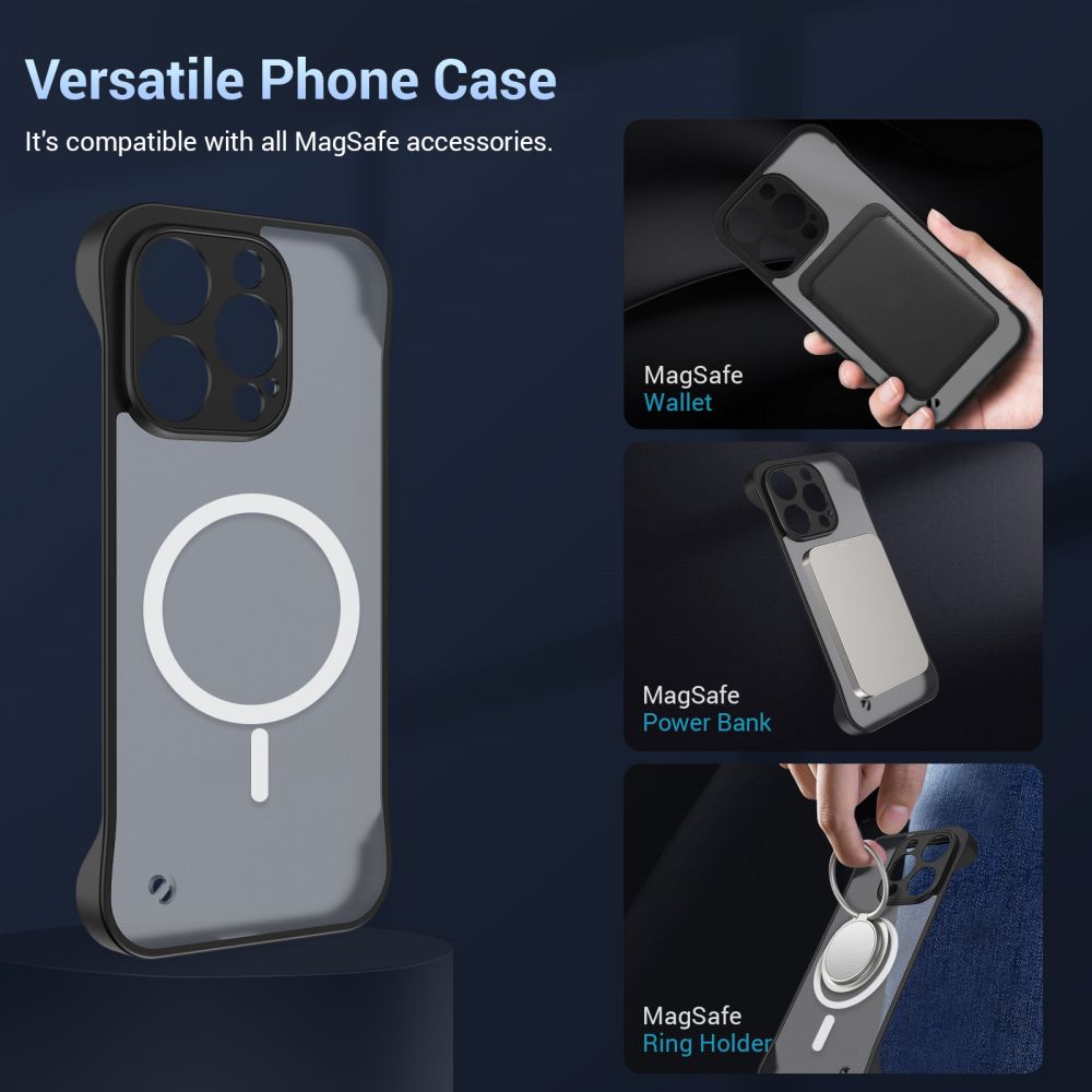 HINOVO MPC1-IP 14PM Anti-Shock Anti-Collision Wireless Magnetic Charging Mobile Phone Case for iPhone 14 Pro Max