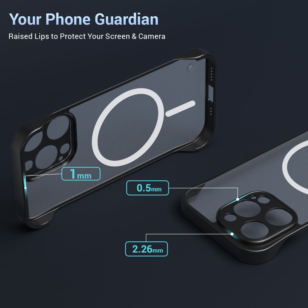 HINOVO MPC1-IP 14PM Anti-Shock Anti-Collision Wireless Magnetic Charging Mobile Phone Case for iPhone 14 Pro Max