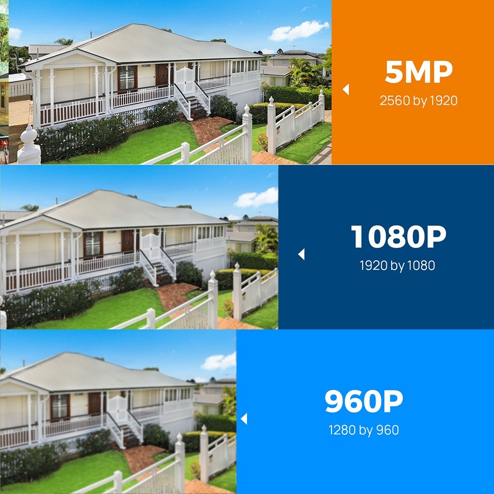 Hiseeu 5MP WiFi Security Camera System, 4K NVR, 1TB Hard Drive, Dual Wi-Fi, 2-Way Audio, Color Night Vision, Motion Alert, Work with Alexa, IP66 Waterproof