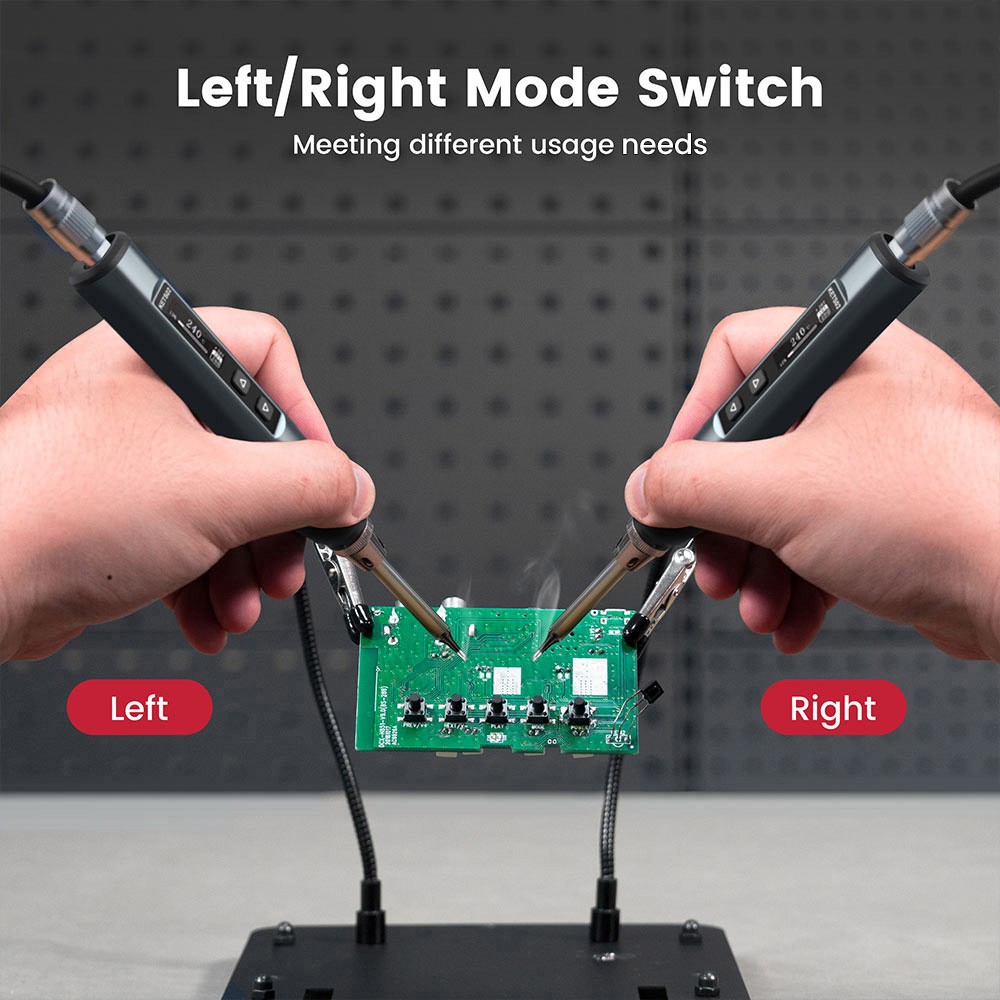 KAIWEETS KETS02 Smart Digital Soldering Iron Kit, 9-20V Operating Voltage, Precise Temperature Control, Sleep Mode, Child Lock, OLED Display Screen