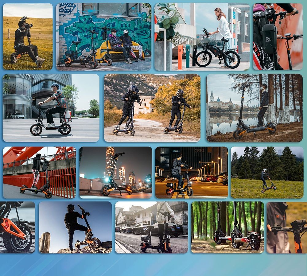 KuKirin C1 Electric Scooter with Basket 14*2.125in Off-road Pneumatic Tires 350W Motor 25km/h Max Speed 48V 15Ah Battery