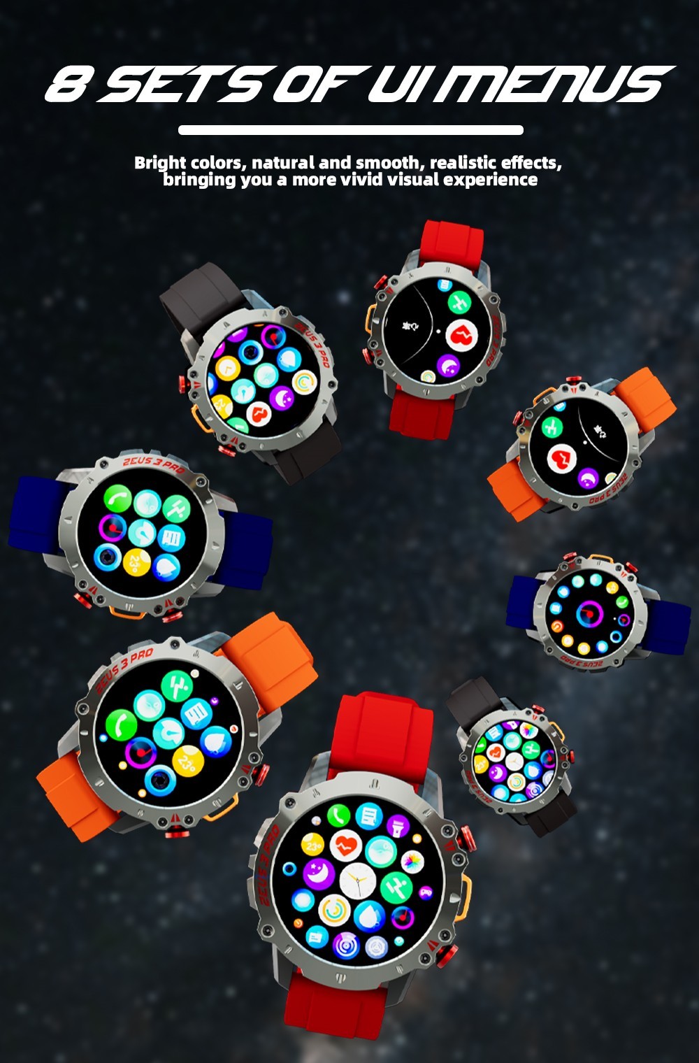 LOKMAT ZEUS 3 Pro Smartwatch 1.39 TFT Screen Heart Rate, Blood Pressure, SpO2 Monitor Bluetooth 5.1 - Green