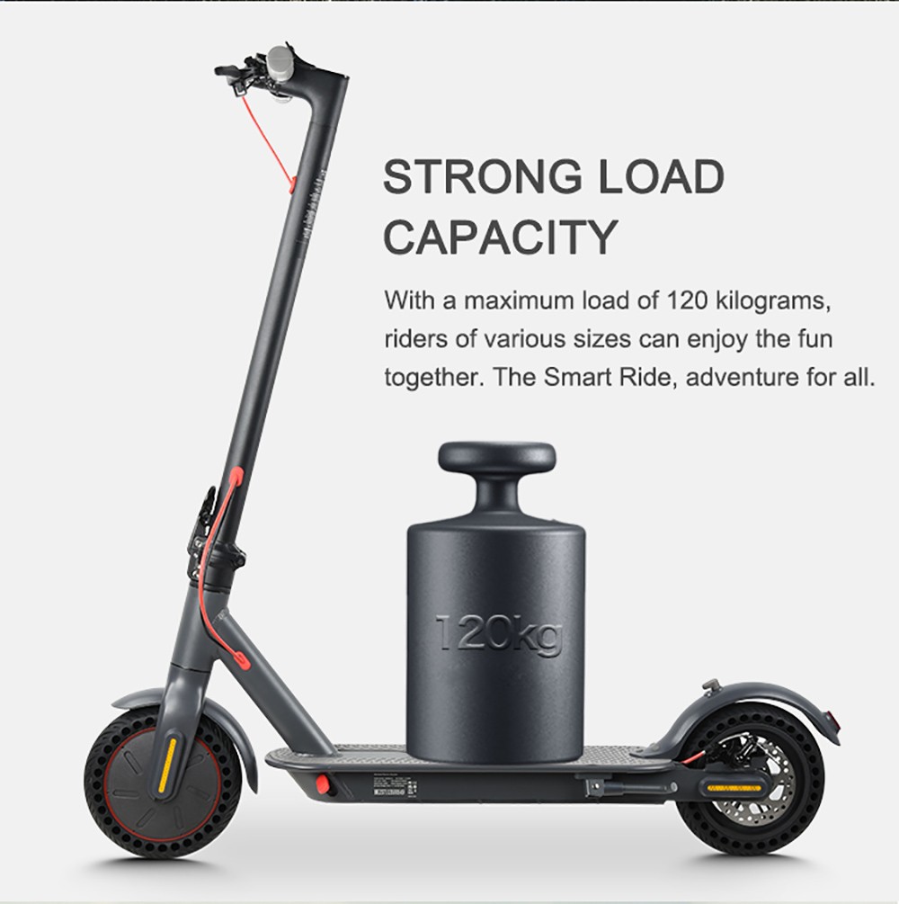 MK083 Electric Scooter 8.5in Tire 36V 350W Motor 25-30km/h Max Speed 10.4Ah Battery 25km-30km Range 120kg Load Support APP/Bluetooth