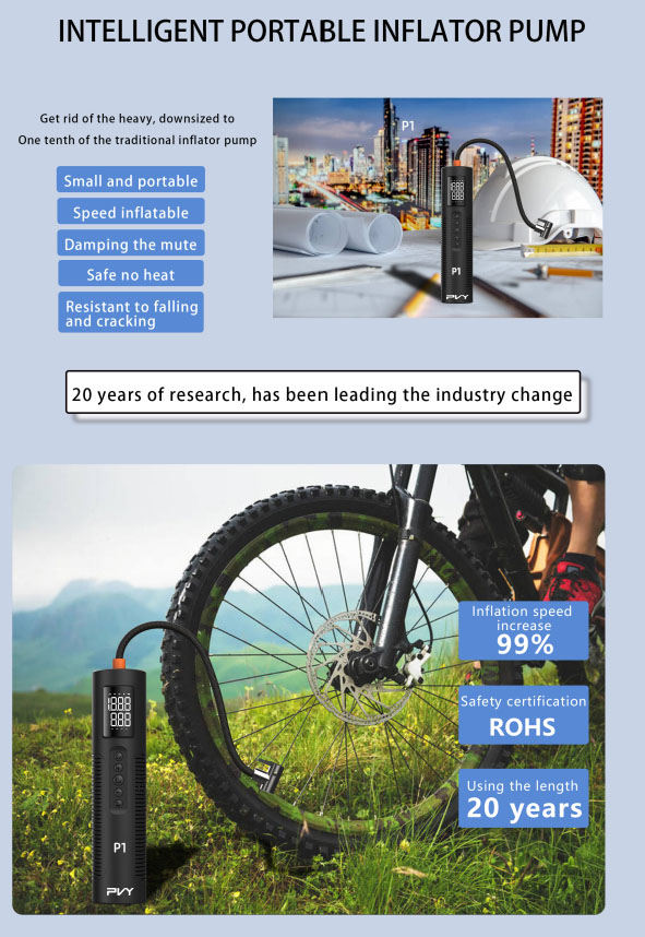 PVY Bike Pump 60V 4Ah Electric Scooter Electric Bike Air Pump Inflator