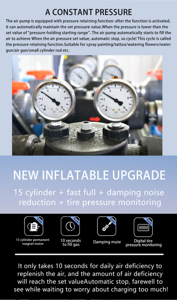 PVY Bike Pump 60V 4Ah Electric Scooter Electric Bike Air Pump Inflator