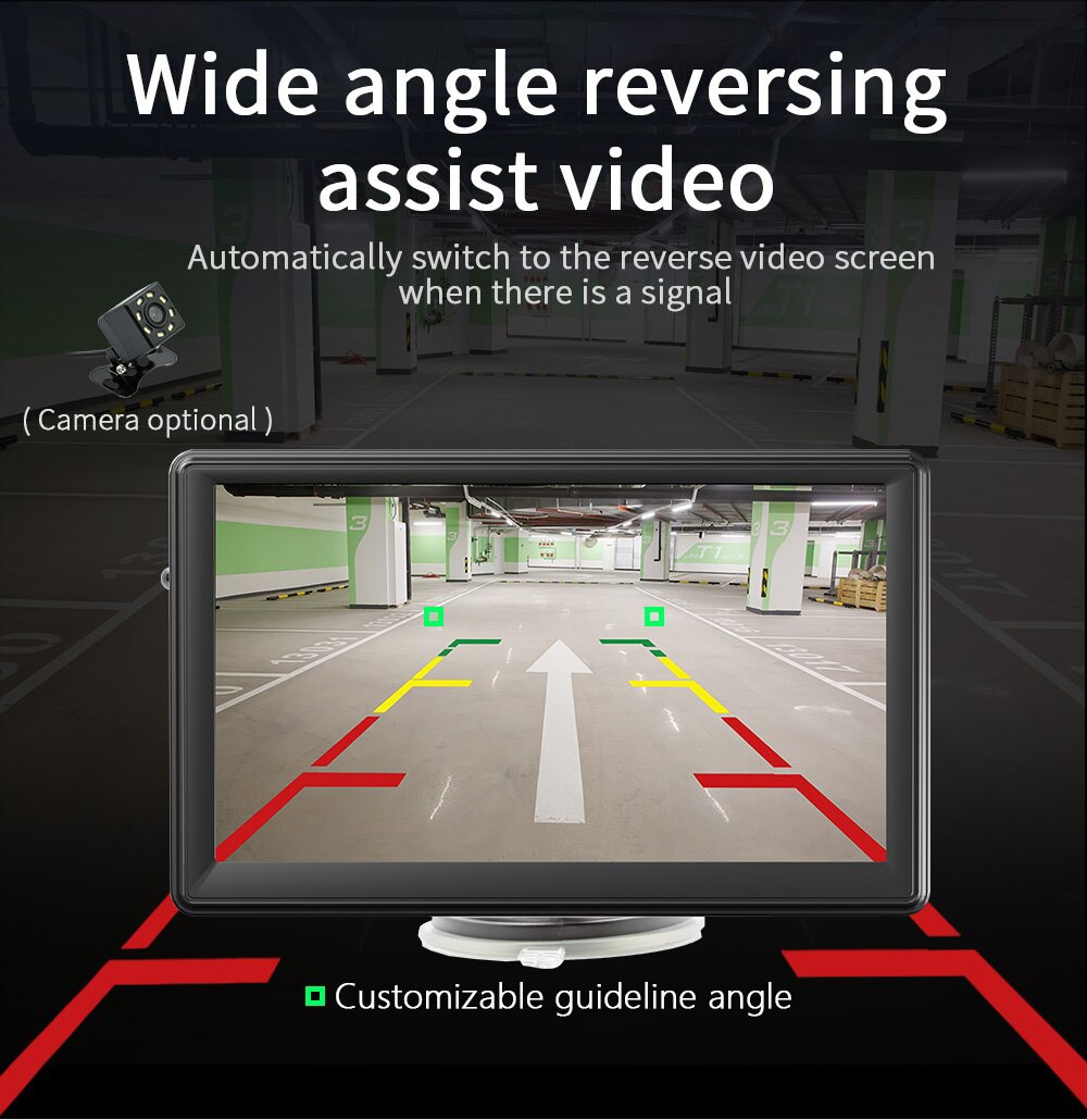 Portable Car MP5 Player FM Radio 7-inch Touch Screen, Support Bluetooth Music and Hands-free Calling