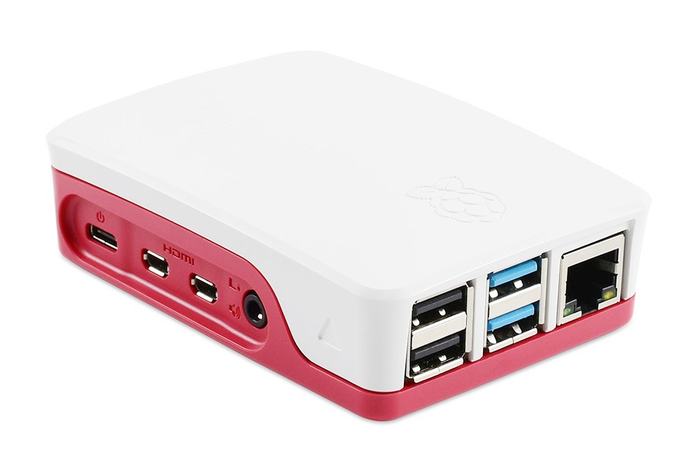 Raspberry Pi 4th Generation B Official Original Shell ABS Red and White
