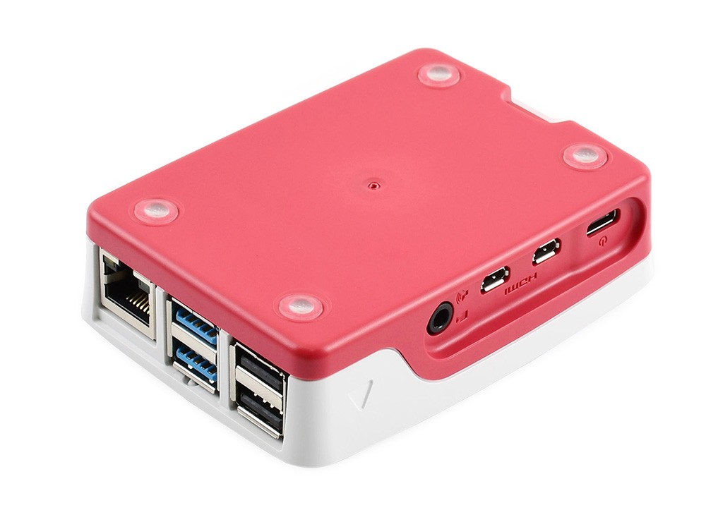 Raspberry Pi 4th Generation B Official Original Shell ABS Red and White