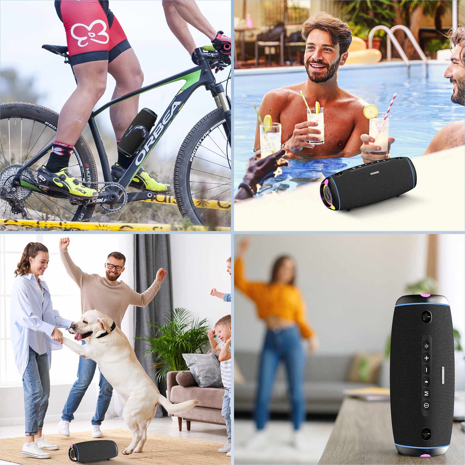 SOUNARC R2 Portable Bluetooth Speaker - Blue