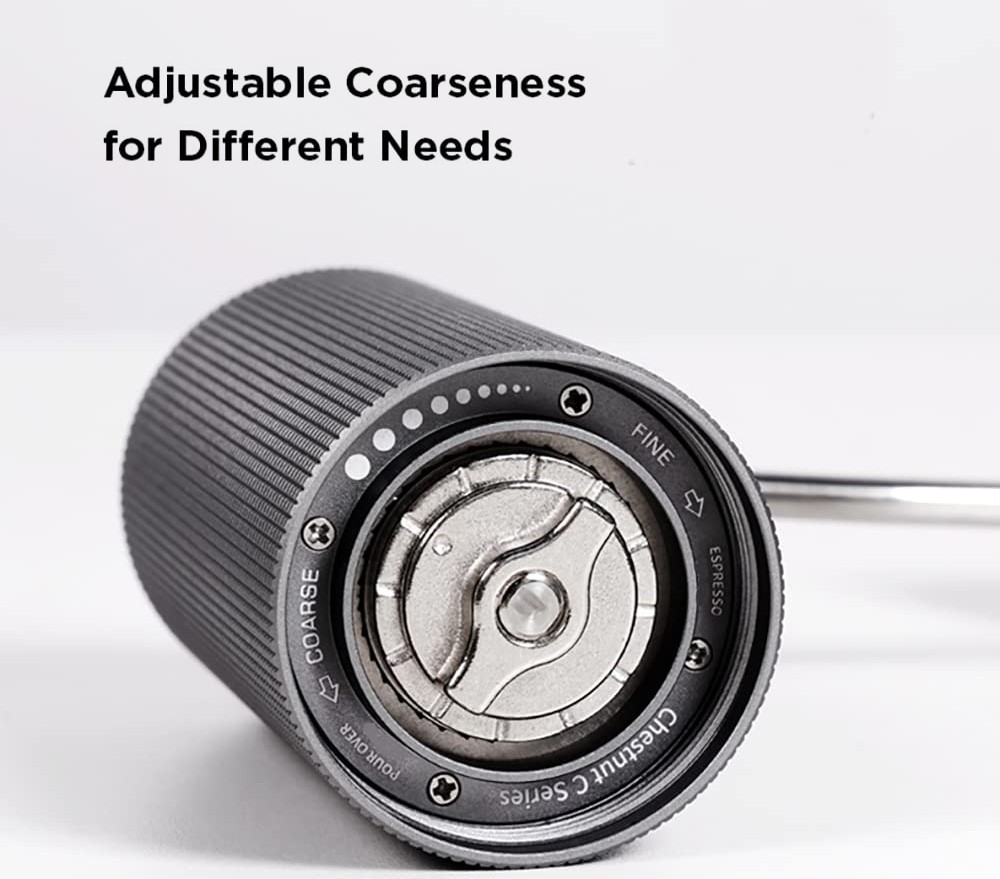 TIMEMORE Chestnut C3 Hand Coffee Grinder, Stepless Grinding Adjustment, 25g Capacity - Black